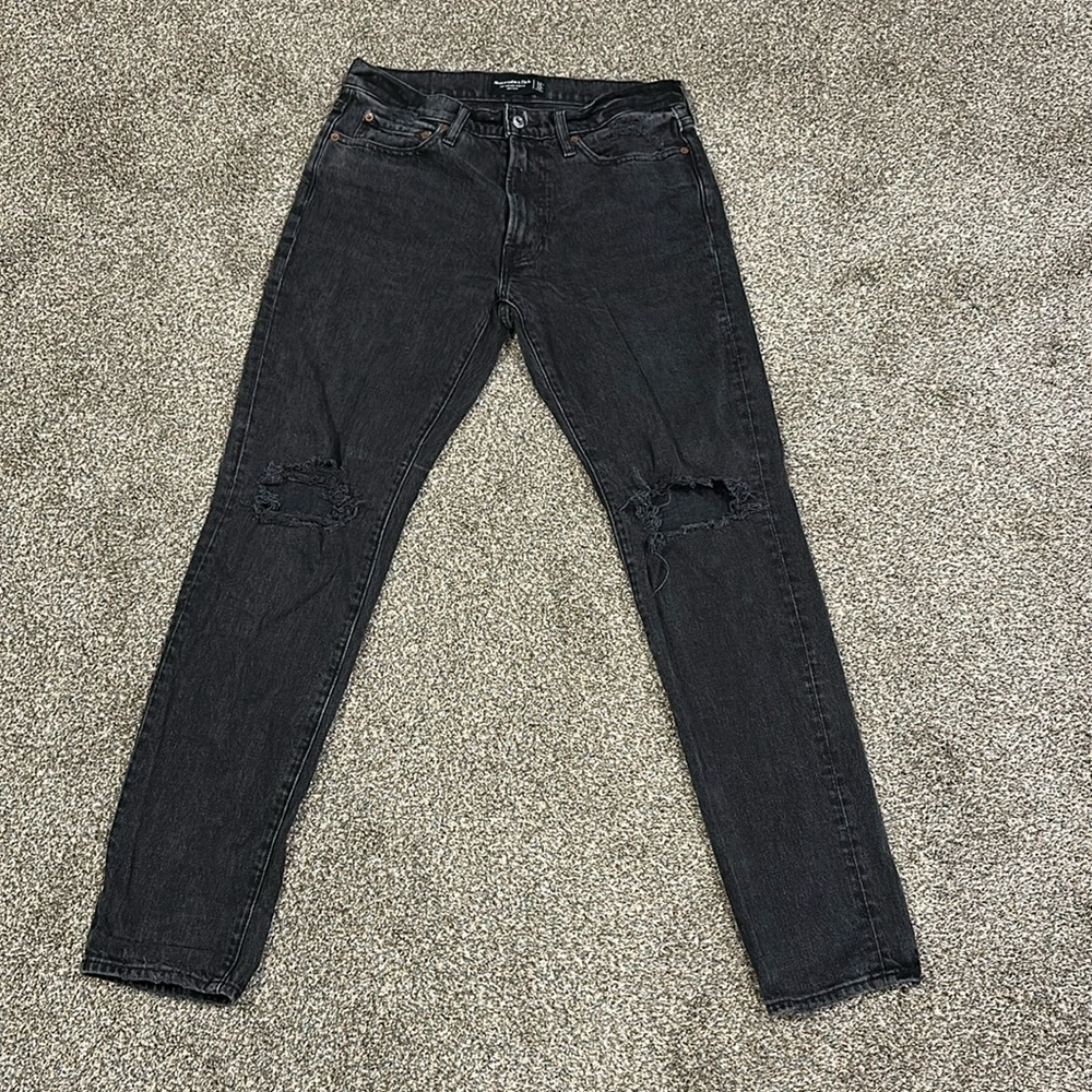 Abercrombie Slim fit distressed denim